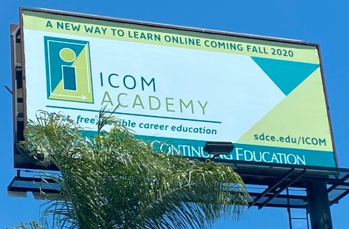 Icom academy billboard