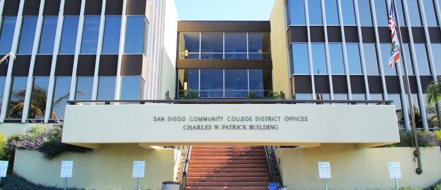 The SDCCD’s District Office building in Mission Valley