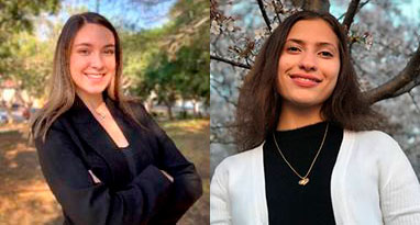 Mesa College student Karla Tirado (left) and Miramar College student Dania Taki (right)