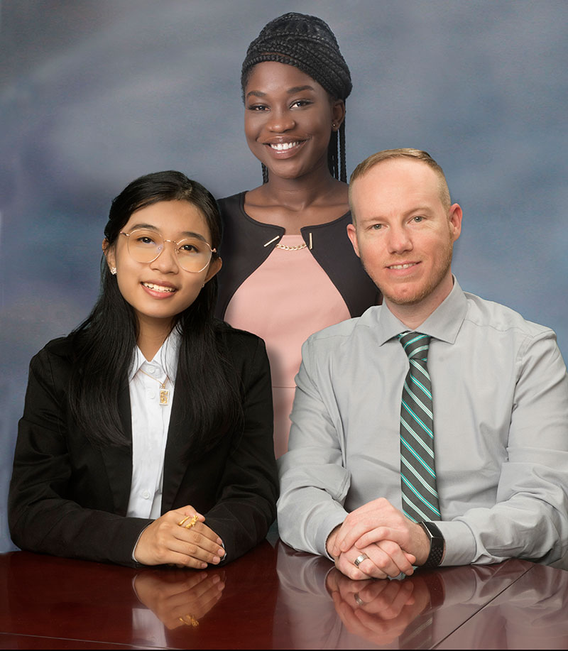 Natalia Trinh, Victoria Owusu, and Edward Borek