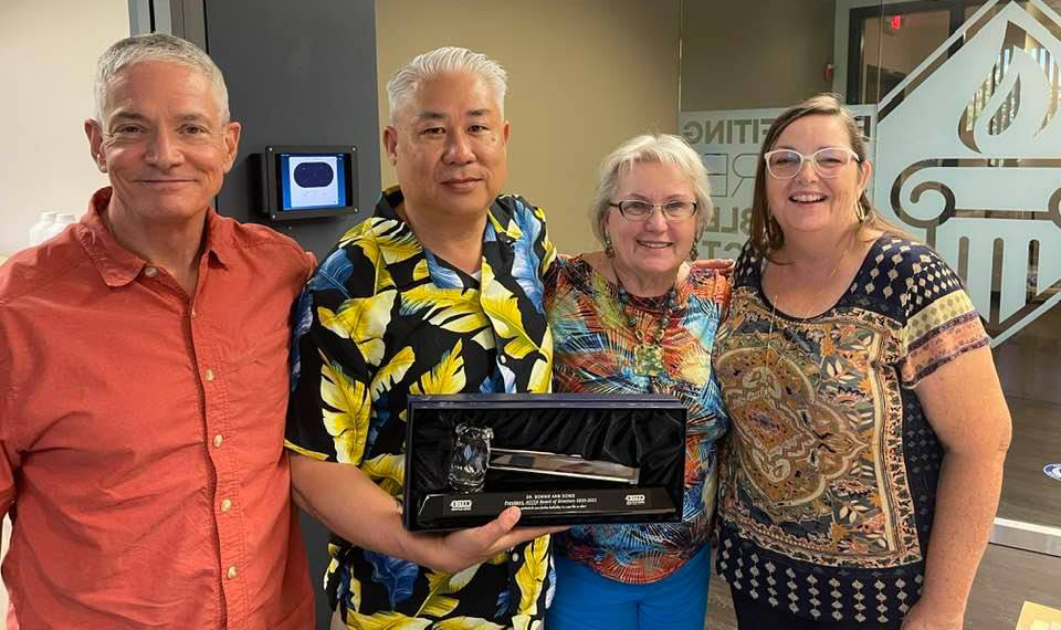 From left Doug Houston Wyman Fong Dr. Bonnie Dowd and Susan Bray.