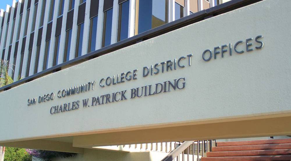 The front signage of the district office building in Mission Valley.