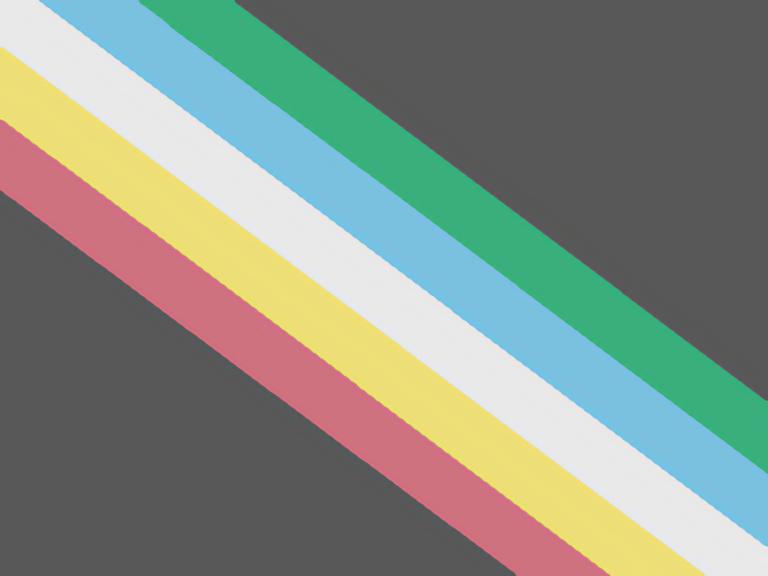 The disability pride flag has a charcoal gray background with rainbow stripes running diagonally.