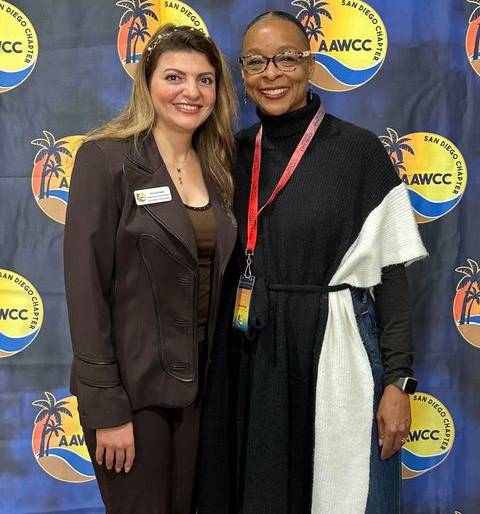 Noora Al Saegh, left, with Ashanti Hands