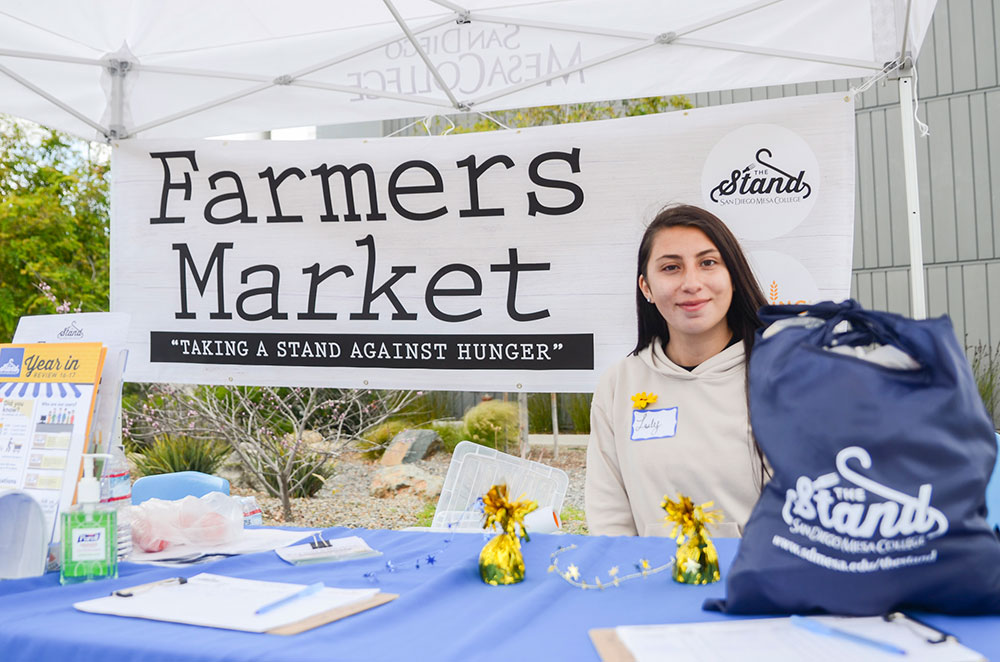 A booth at a farmers market