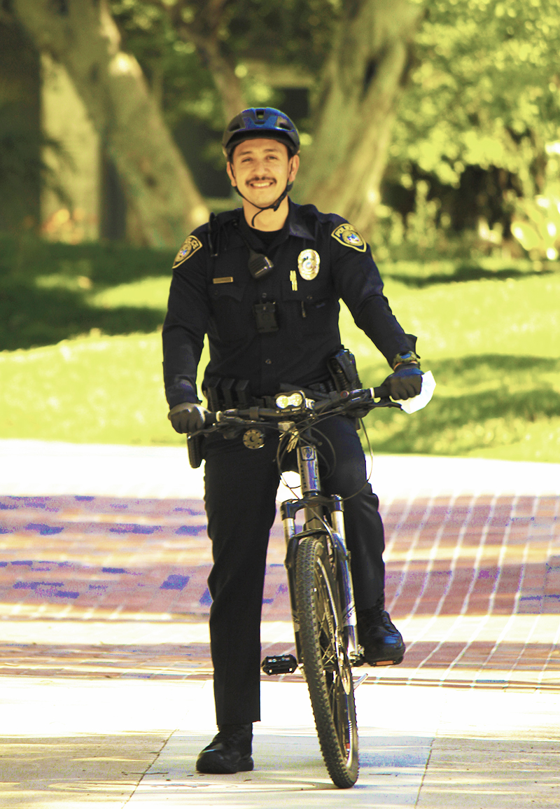 Officer on bike patrol 