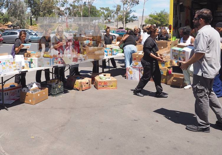 A food drive at City College in 2015