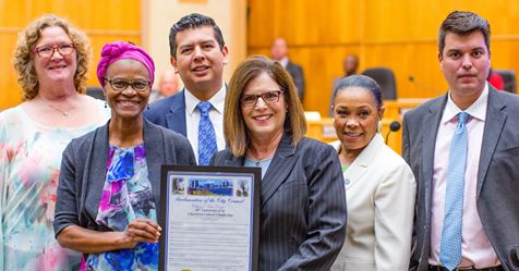 San Diego City officials with Continuing Ed officials at City Hall