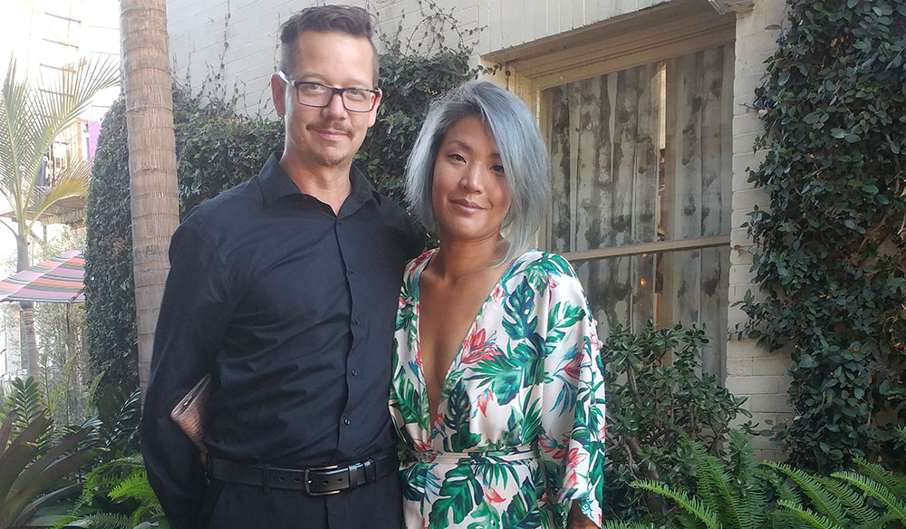Continuing Education student Chong Mi Land (pictured with her husband) has put her fashion design skills to work to create pieces for Comic-Con clients and the Cygnet Theatre