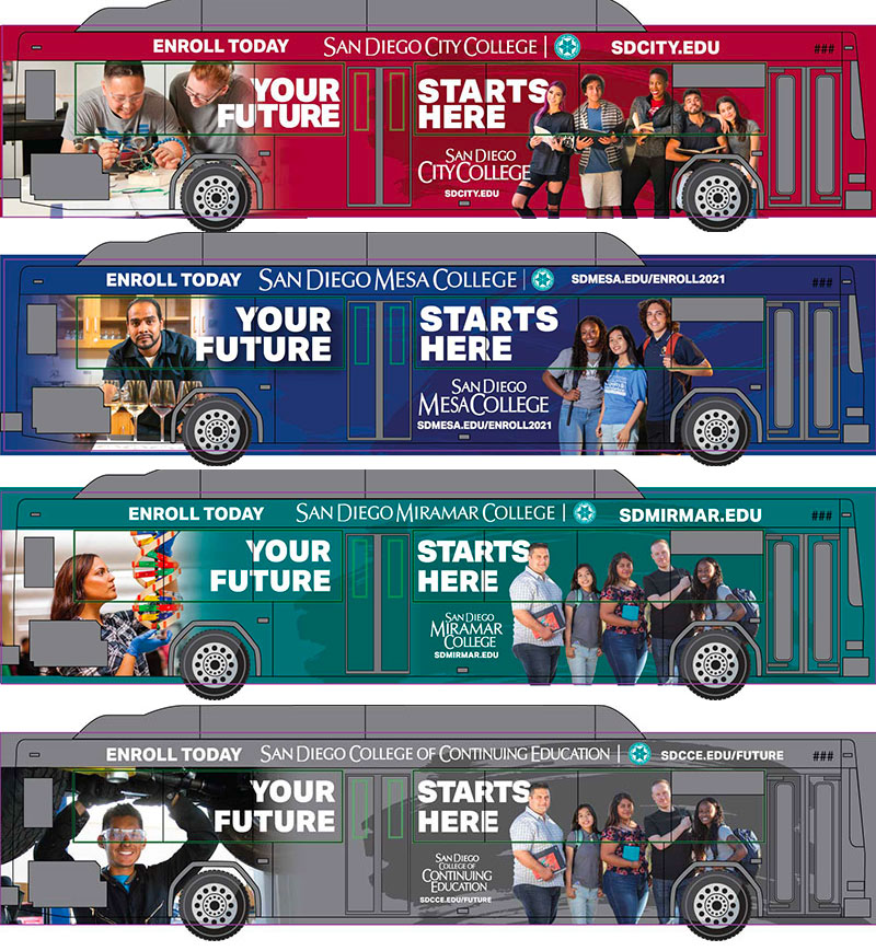 Bus wrap samples