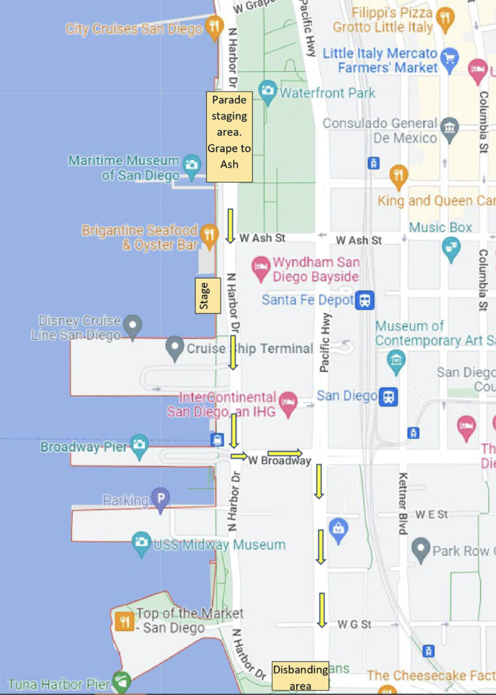 Map of the MLK parade route
