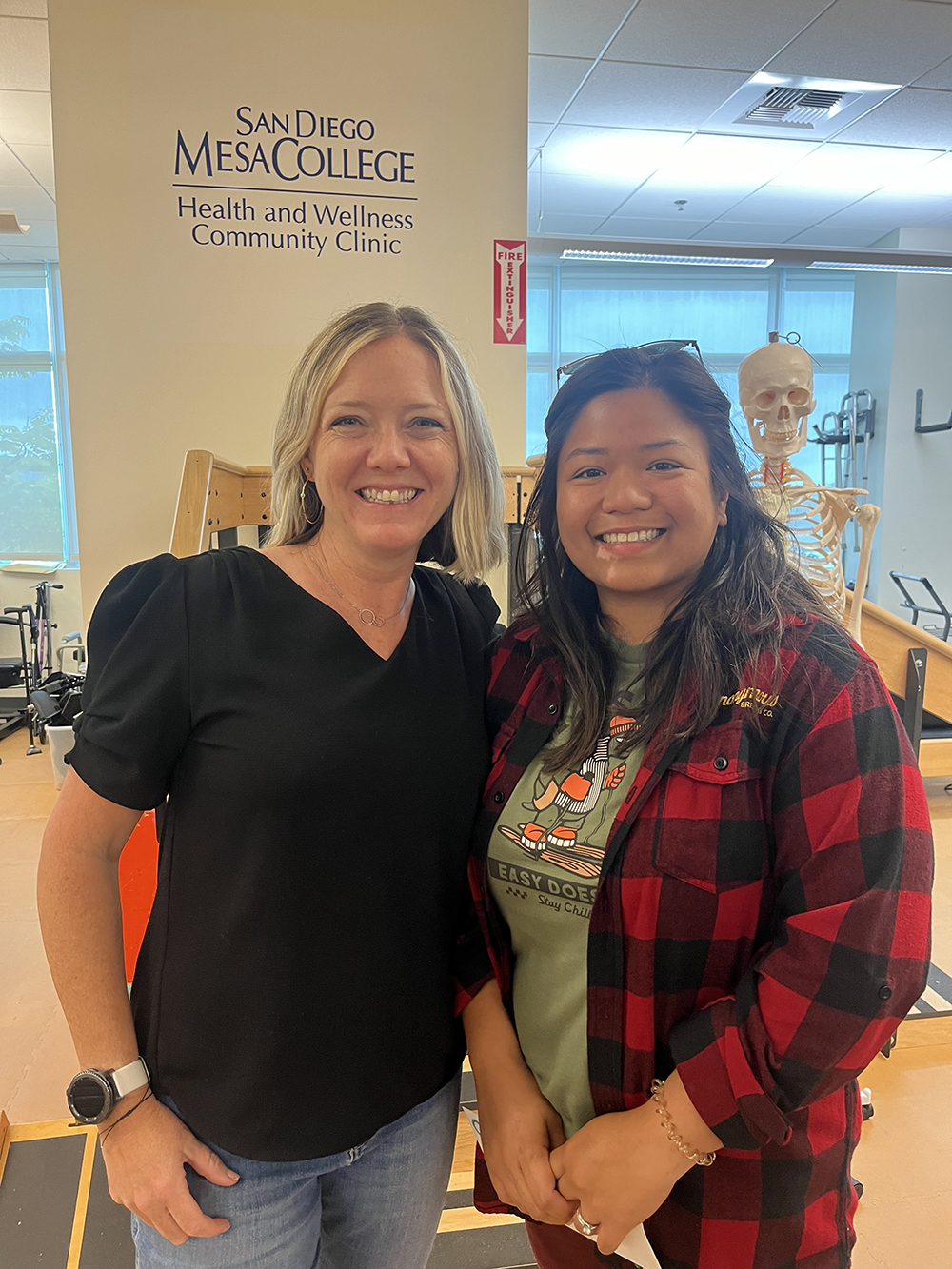 Patricial Santos with her instructor Amanda Johnson