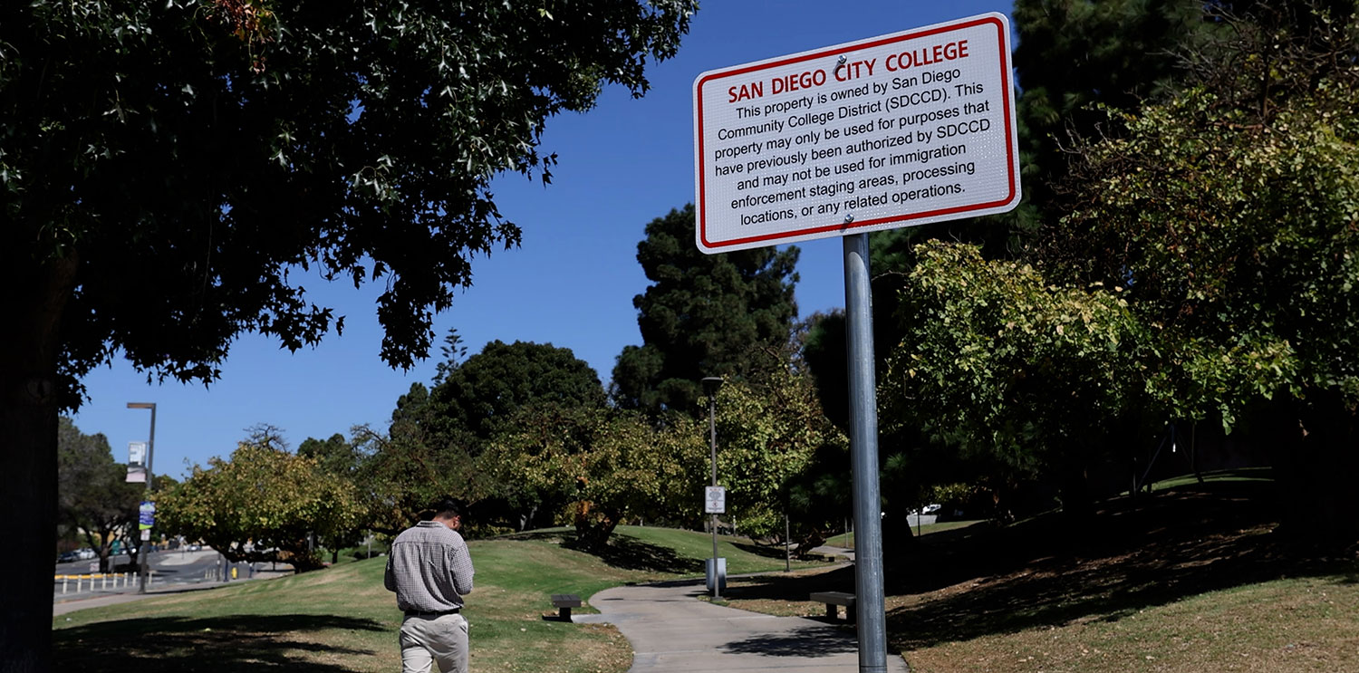 New District signs make clear that immigration enforcement is prohibited on campus Featured Image