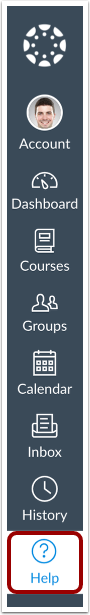 Screenshot of Canvas Navigational Menu