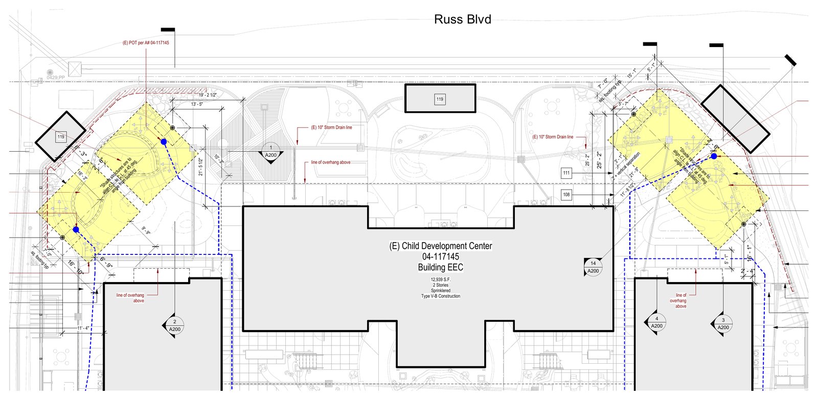Project Map of the Miramar College Early Education Shade Structure