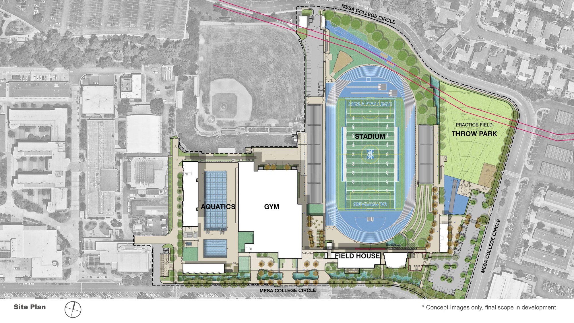 Mesa Athletics Complex Site Map
