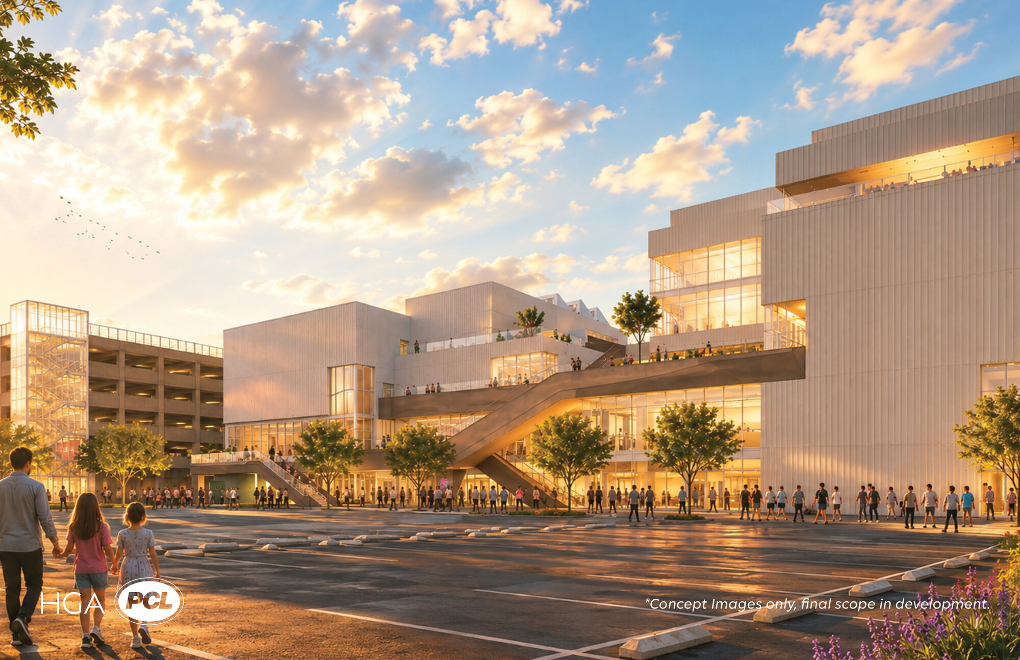 Mesa PAC and Parking Structure Rendering