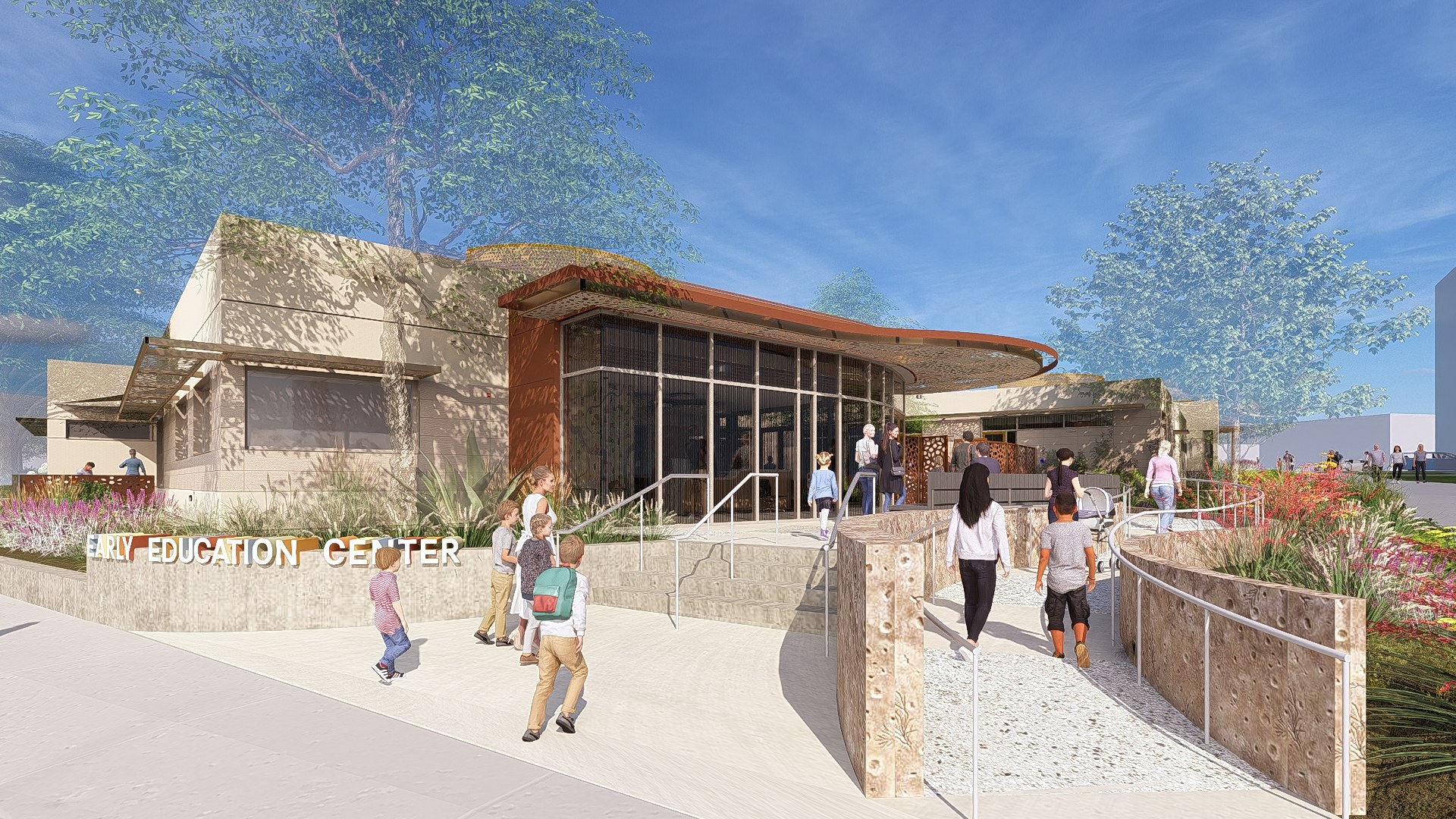 Miramar Early Education Center Entryway Rendering
