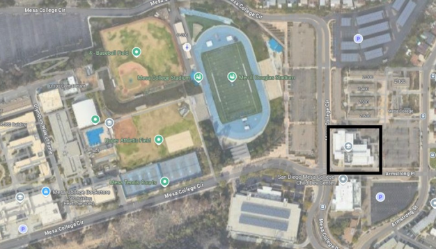 San Diego College of Continuing Education Mesa Building Envelope Improvements Map