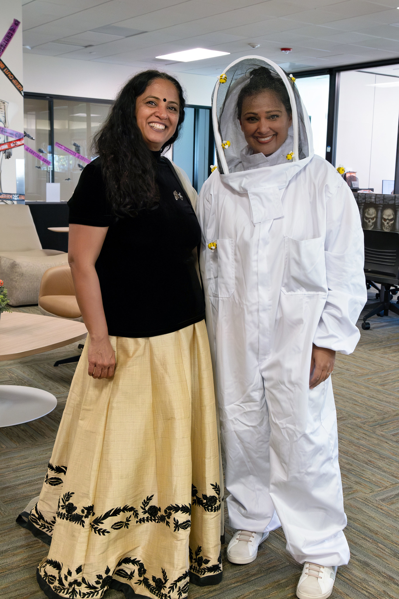 Students and employees dress up for Halloween.