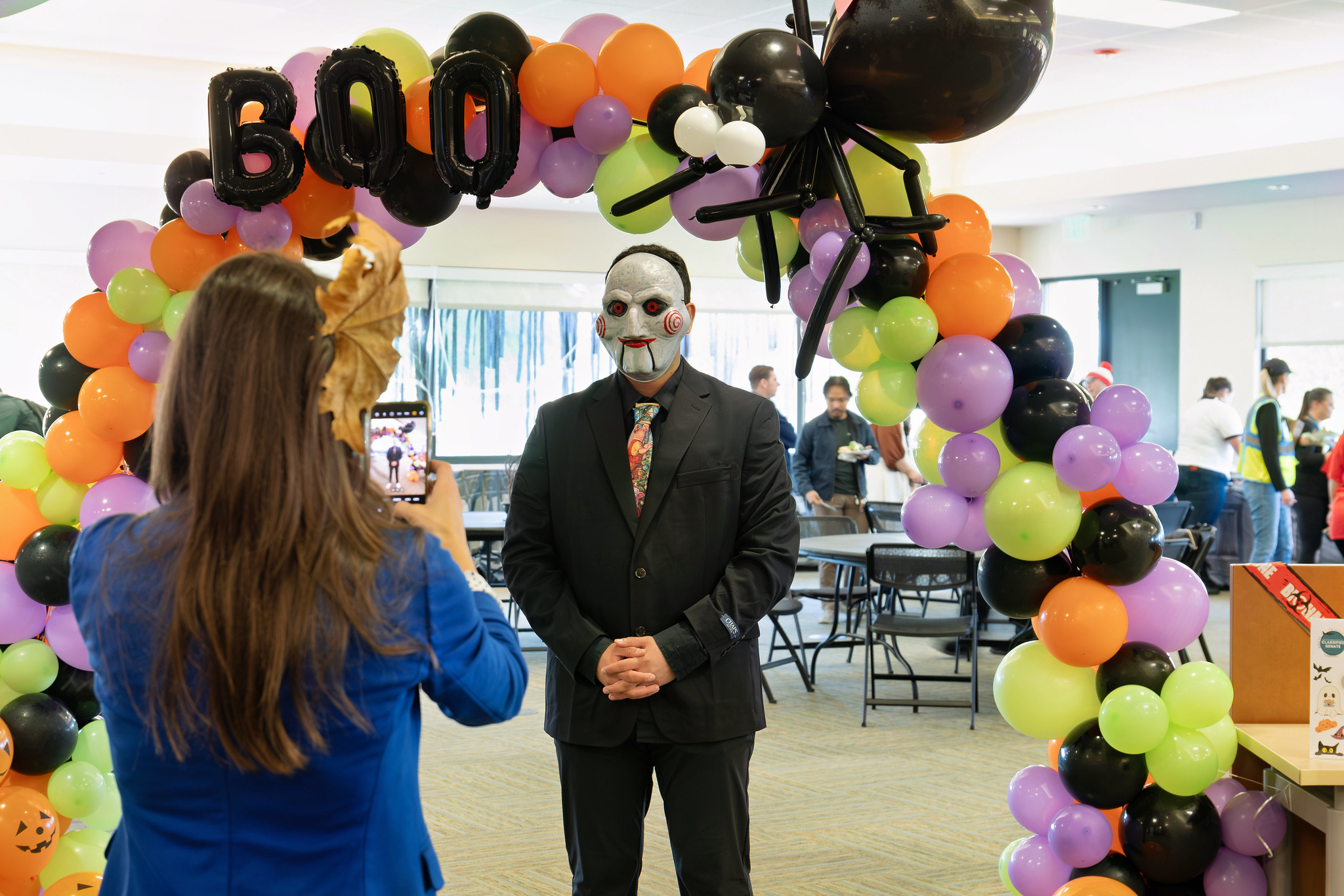 Students and employees dress up for Halloween.
