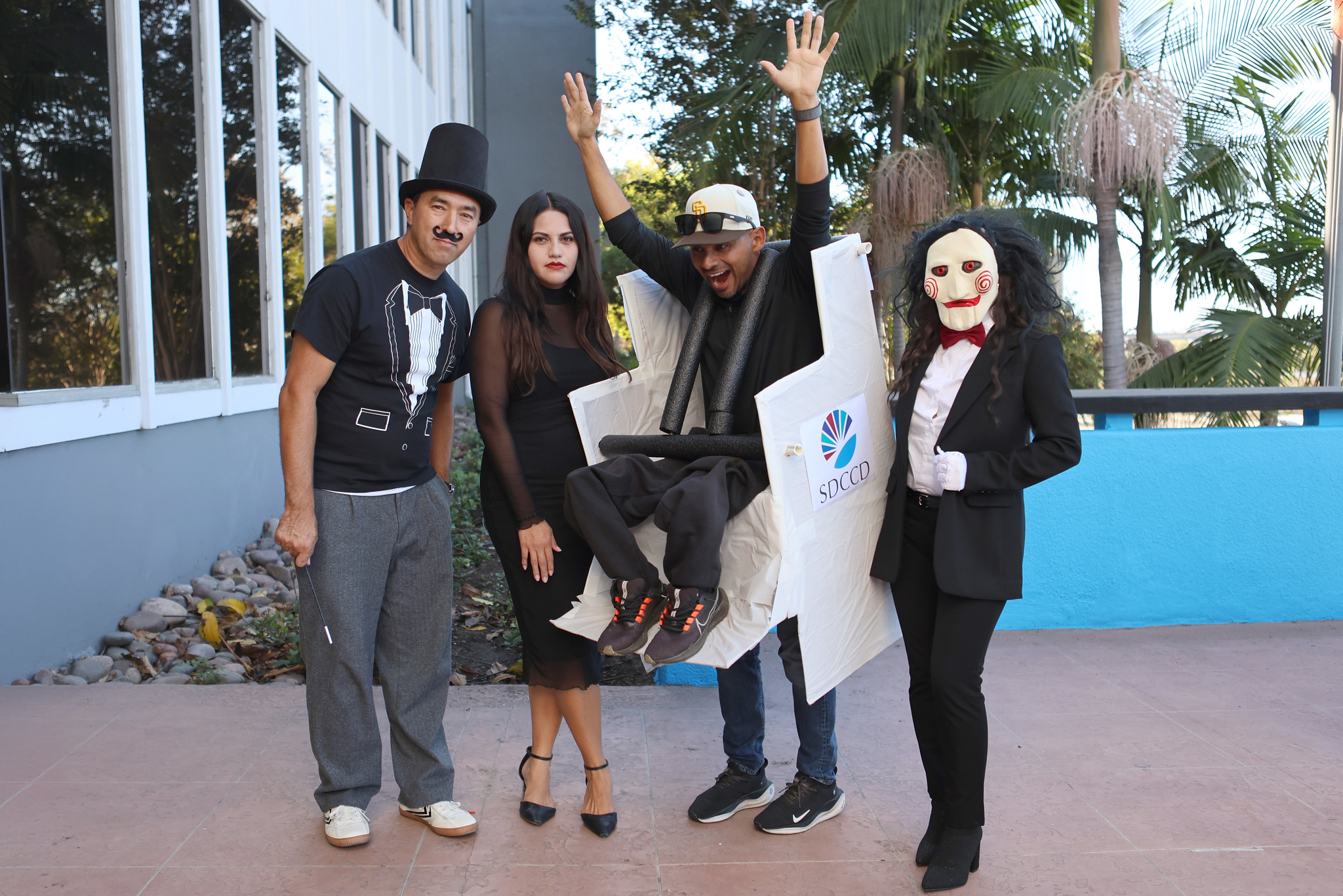Students and employees dress up for Halloween.