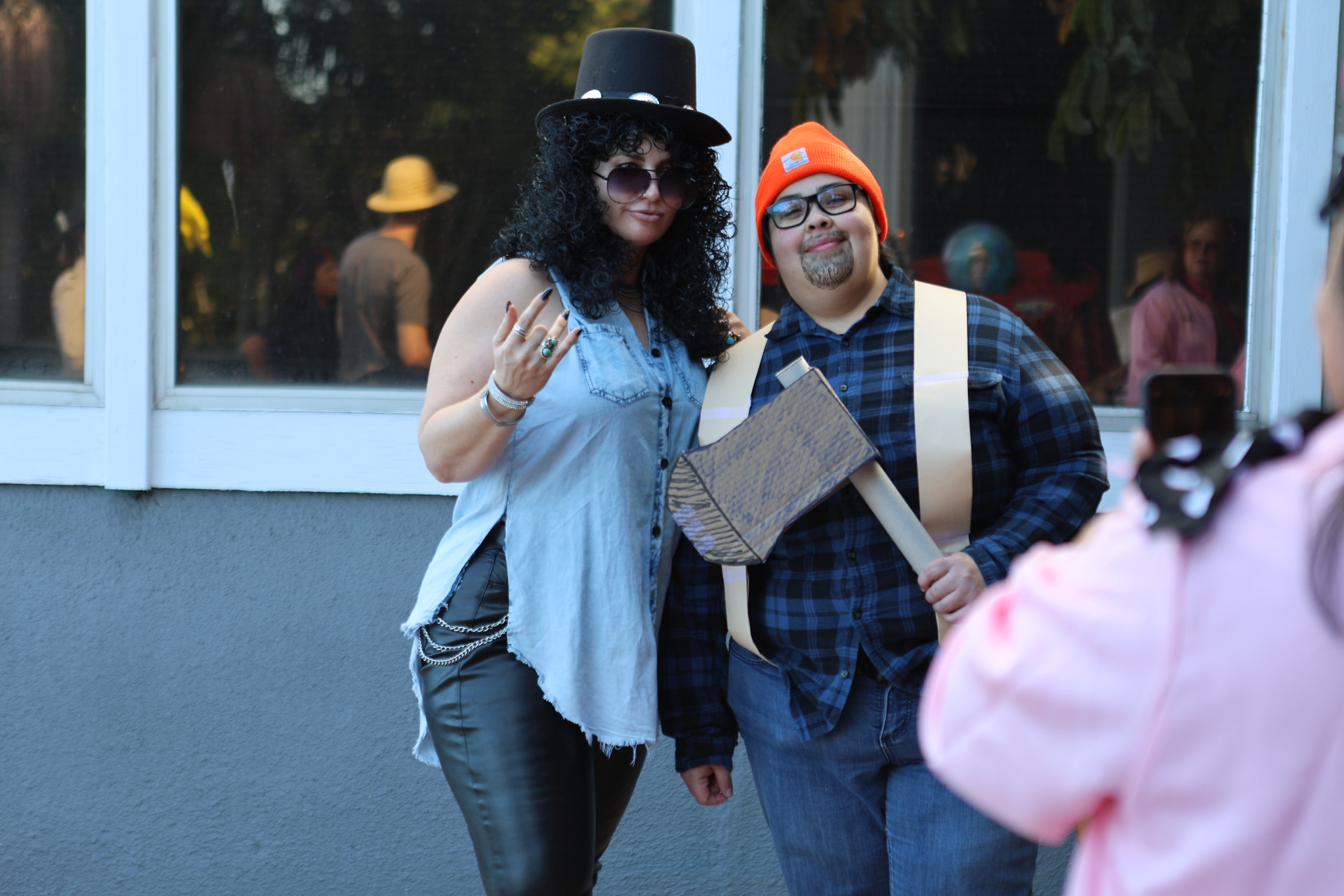 Students and employees dress up for Halloween.
