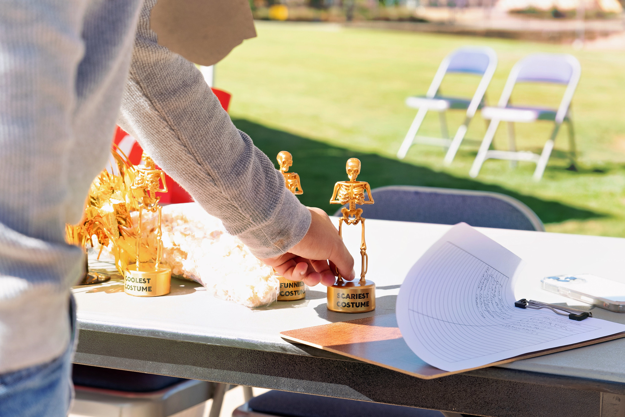 Students and employees dress up for Halloween.