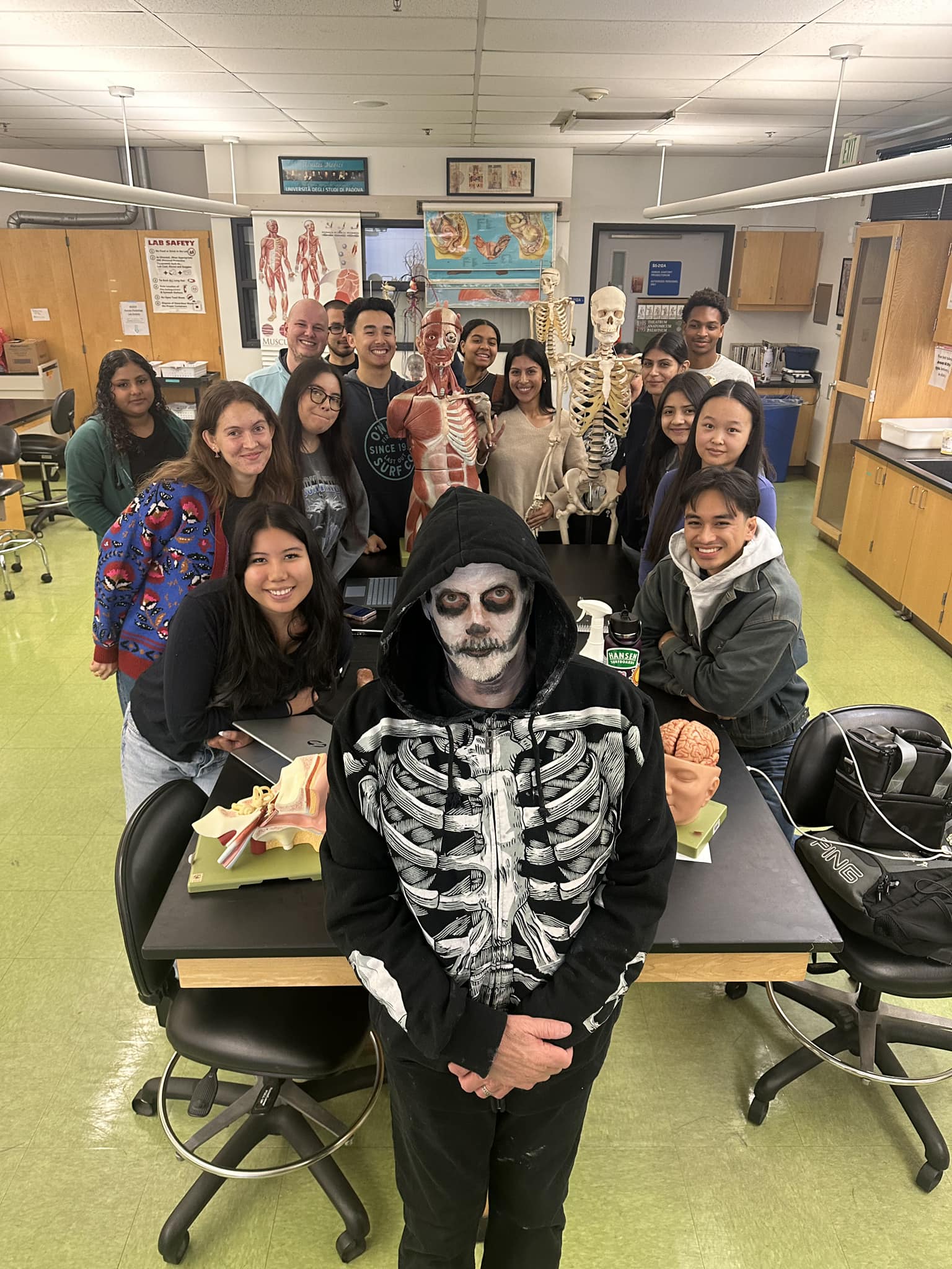 Students and employees dress up for Halloween.