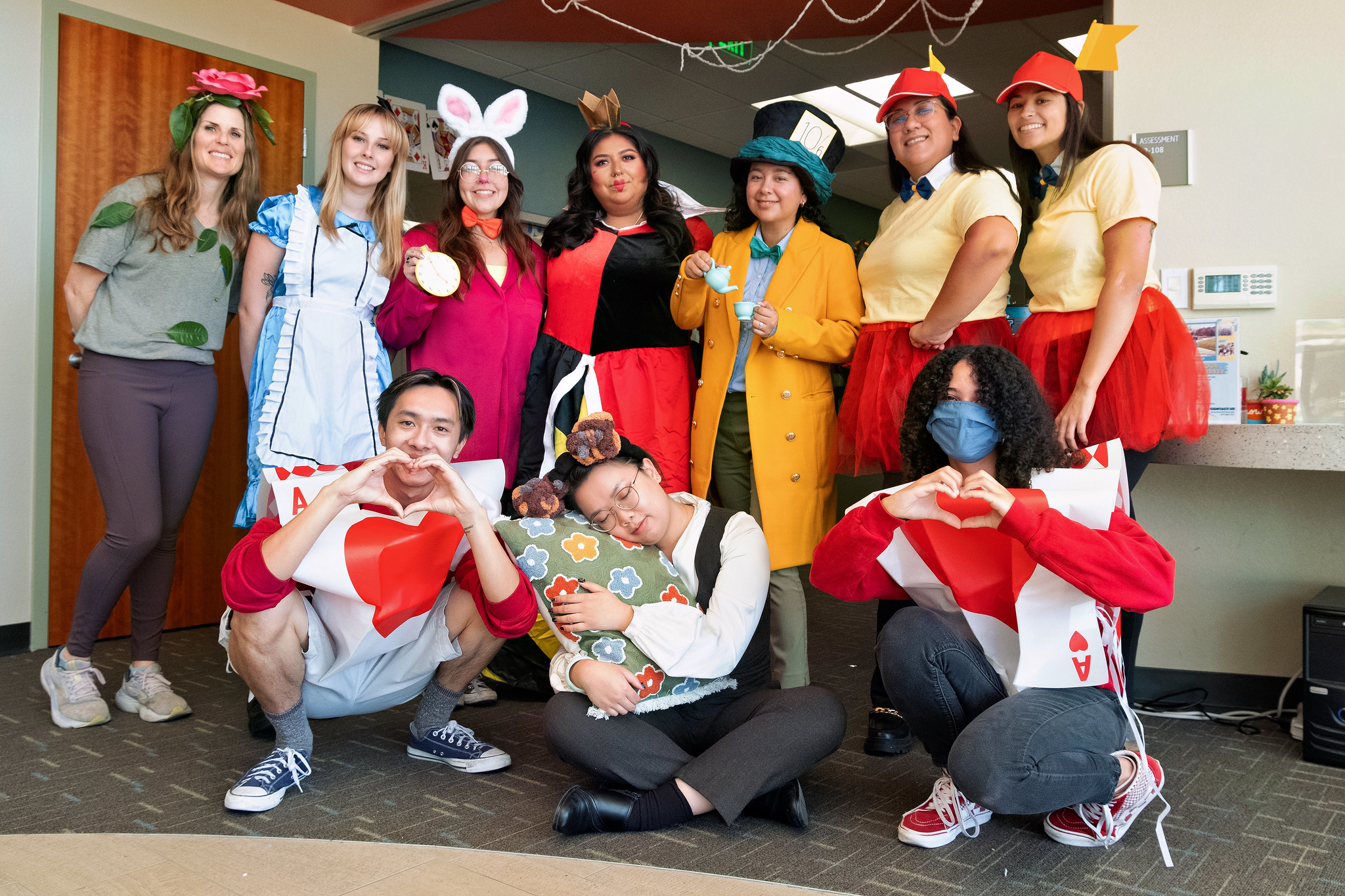 Students and employees dress up for Halloween.