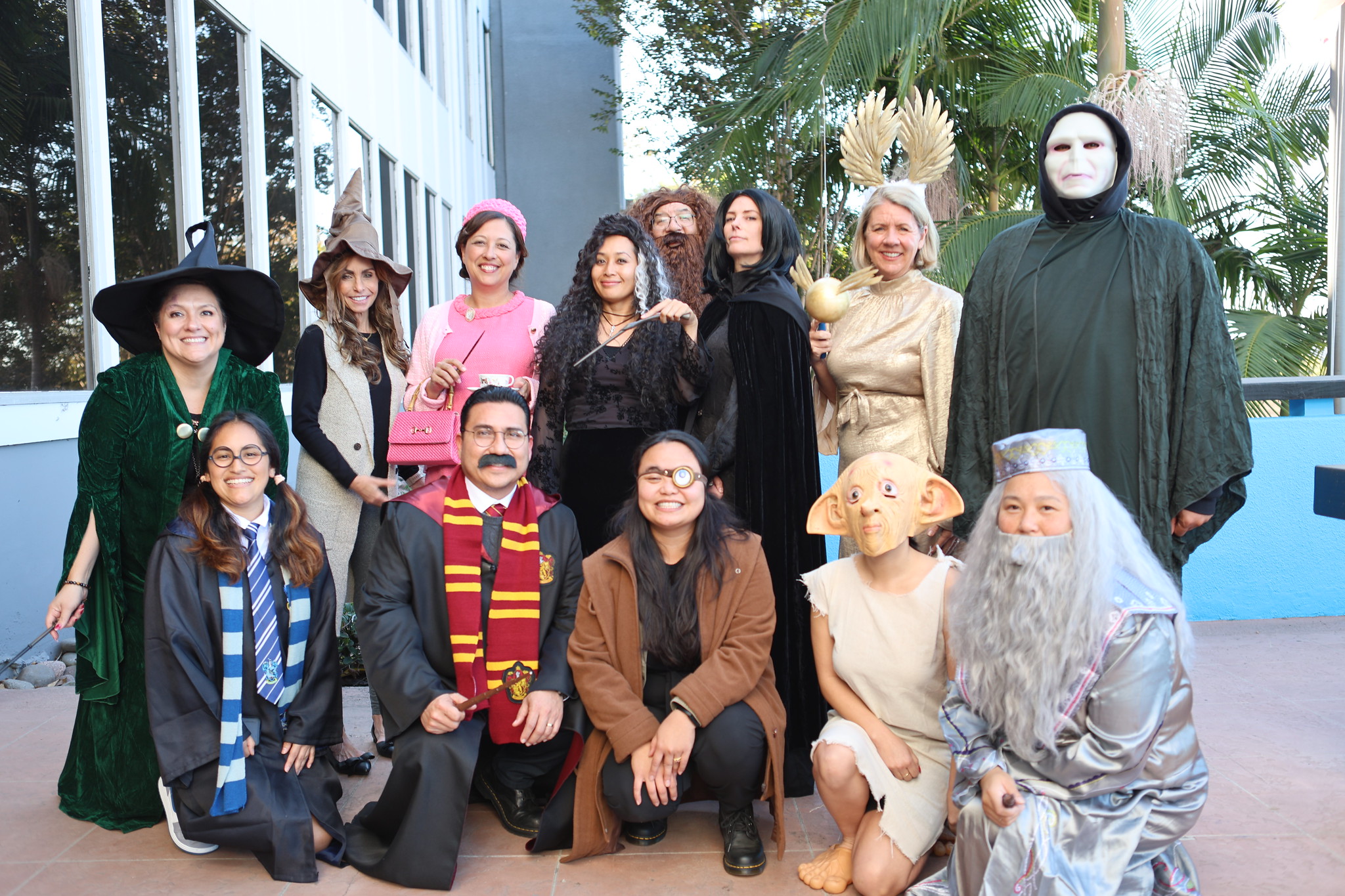 Students and employees dress up for Halloween.
