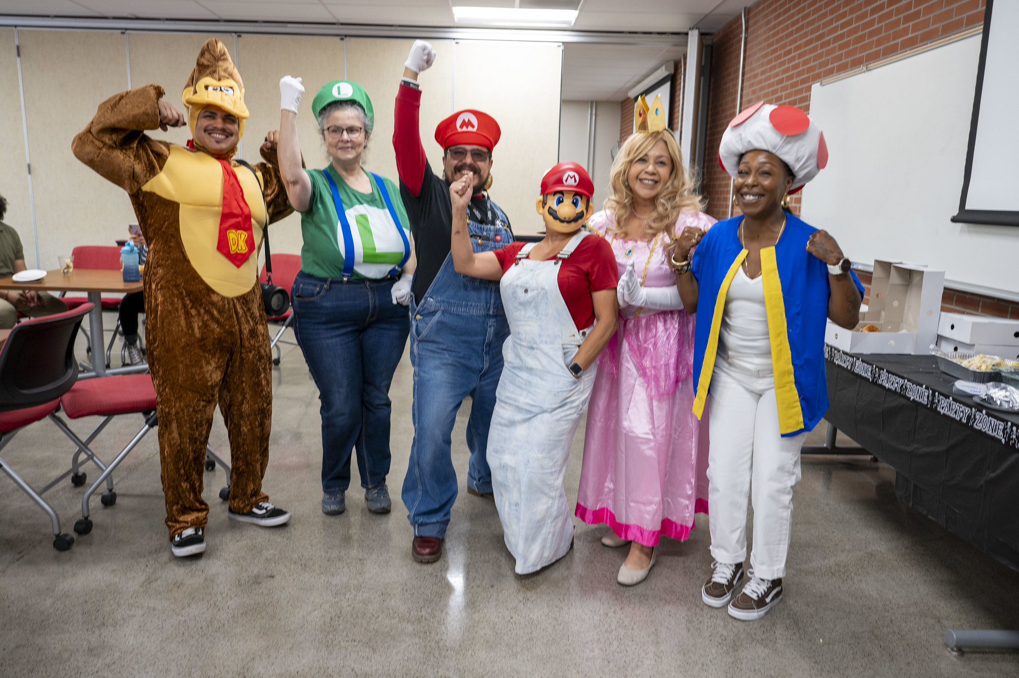 Students and employees dress up for Halloween.