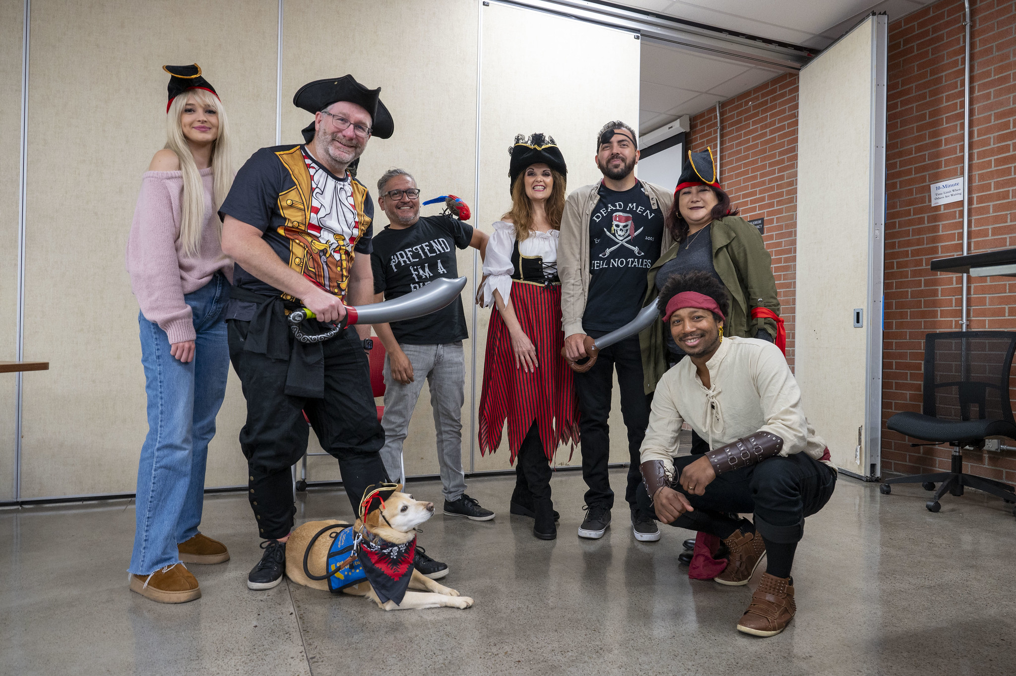 Students and employees dress up for Halloween.