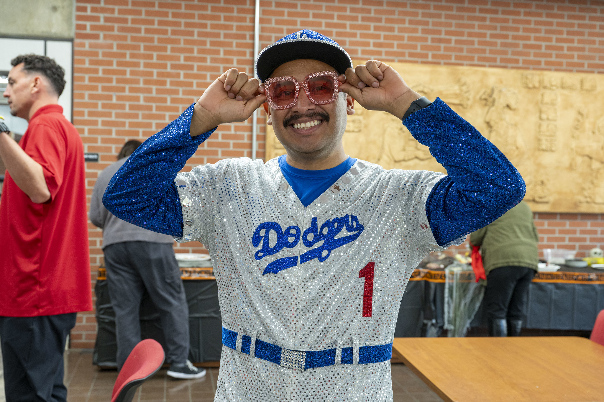 Students and employees dress up for Halloween.