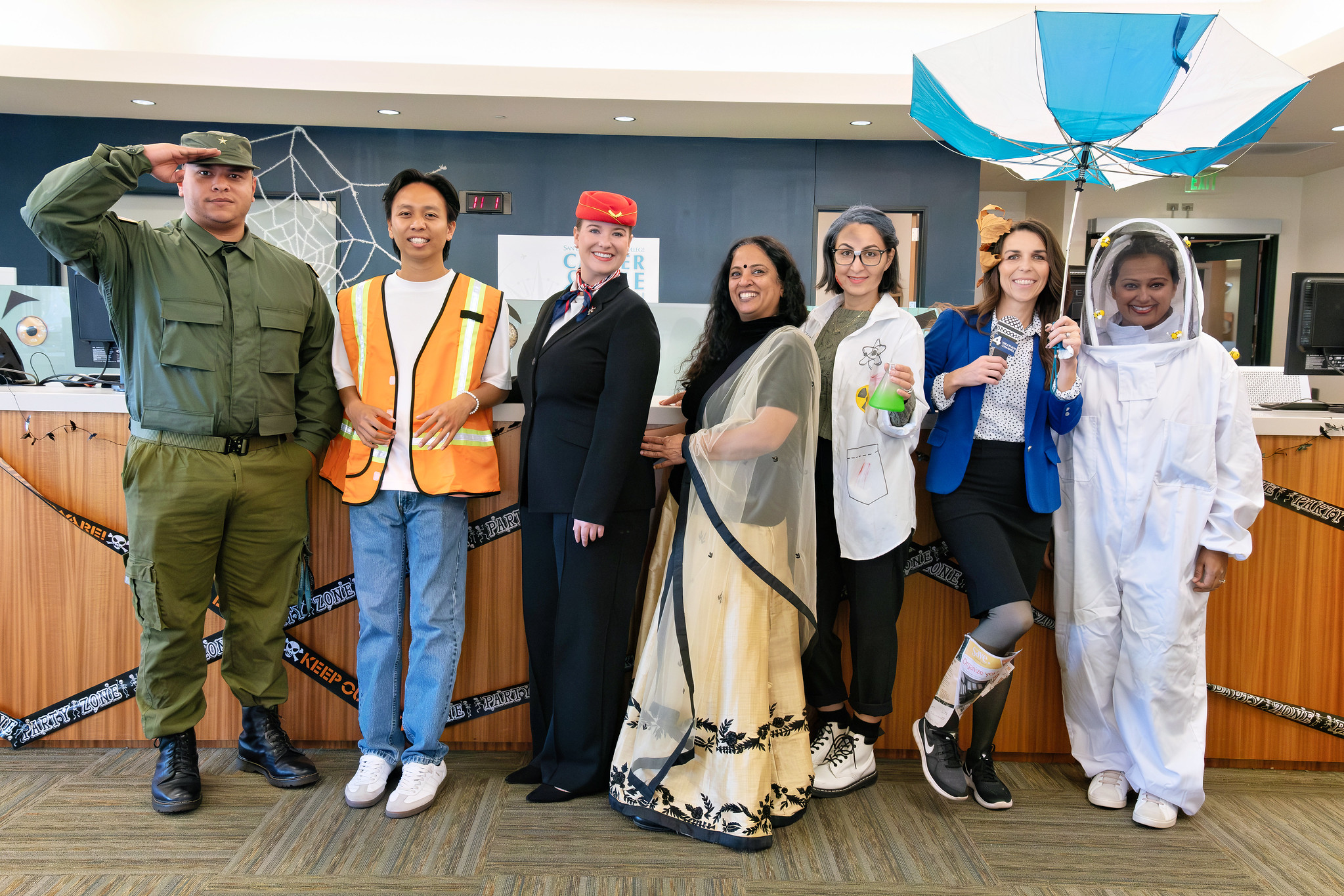 Students and employees dress up for Halloween.