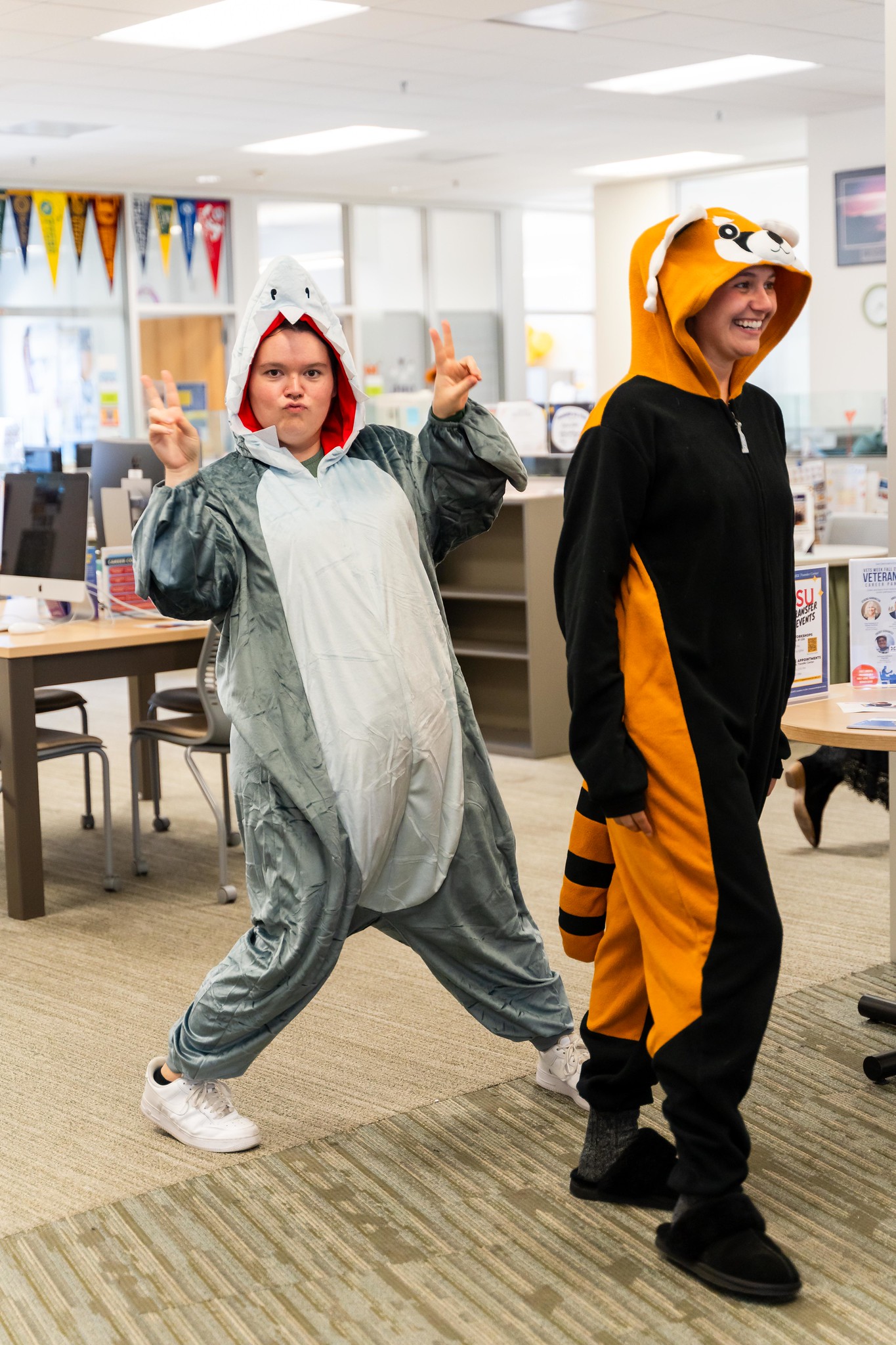Students and employees dress up for Halloween.
