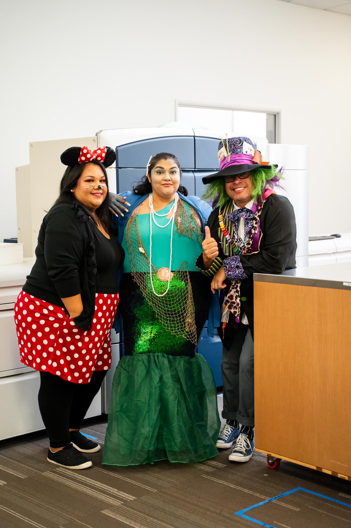 Students and employees dress up for Halloween.