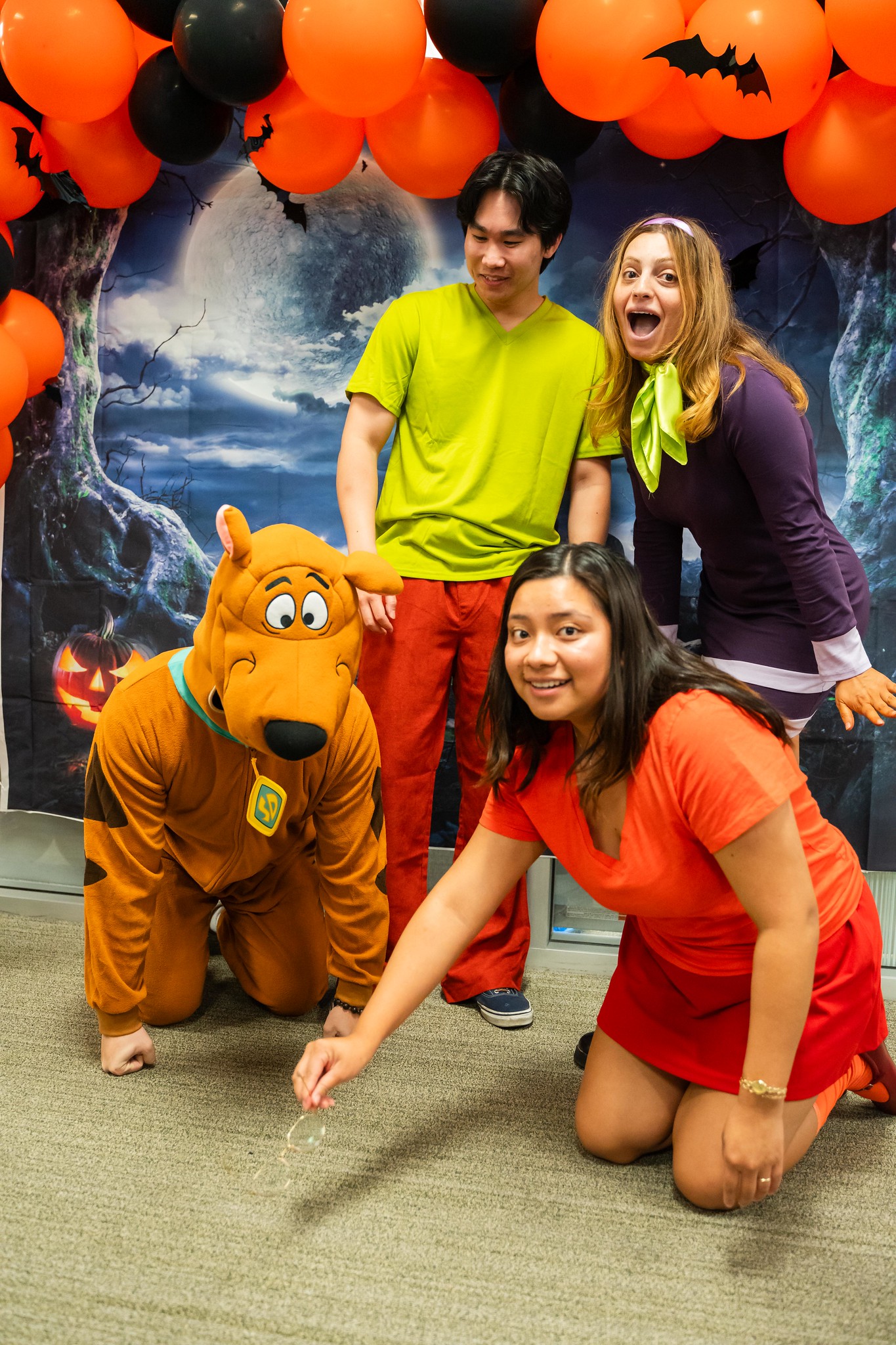 Students and employees dress up for Halloween.