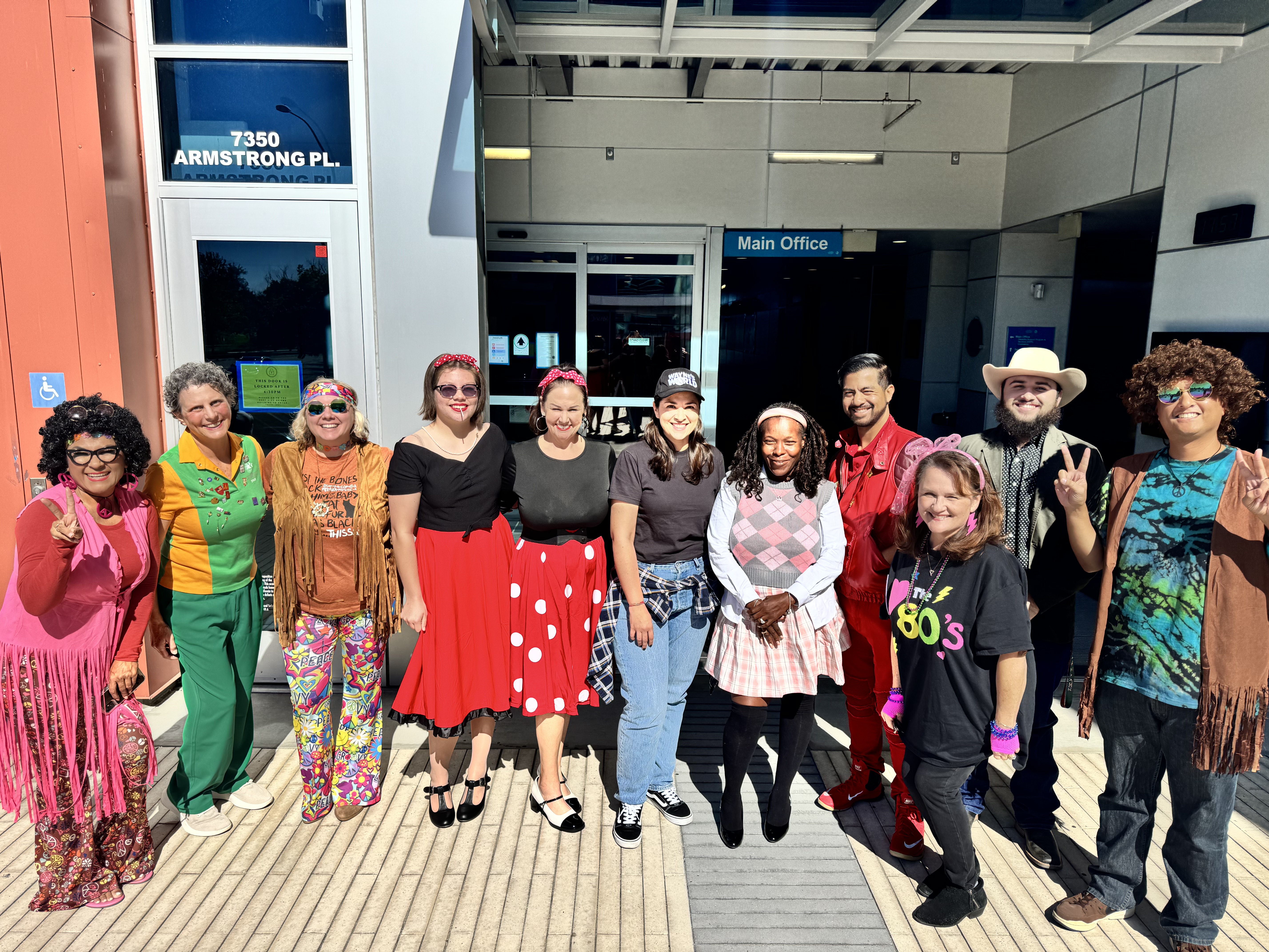 Students and employees dress up for Halloween.
