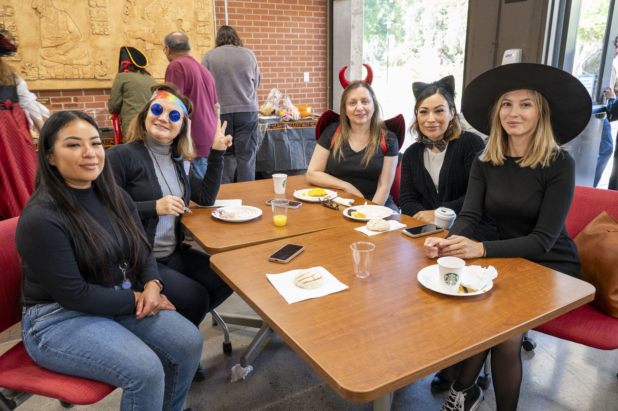 Students and employees dress up for Halloween.