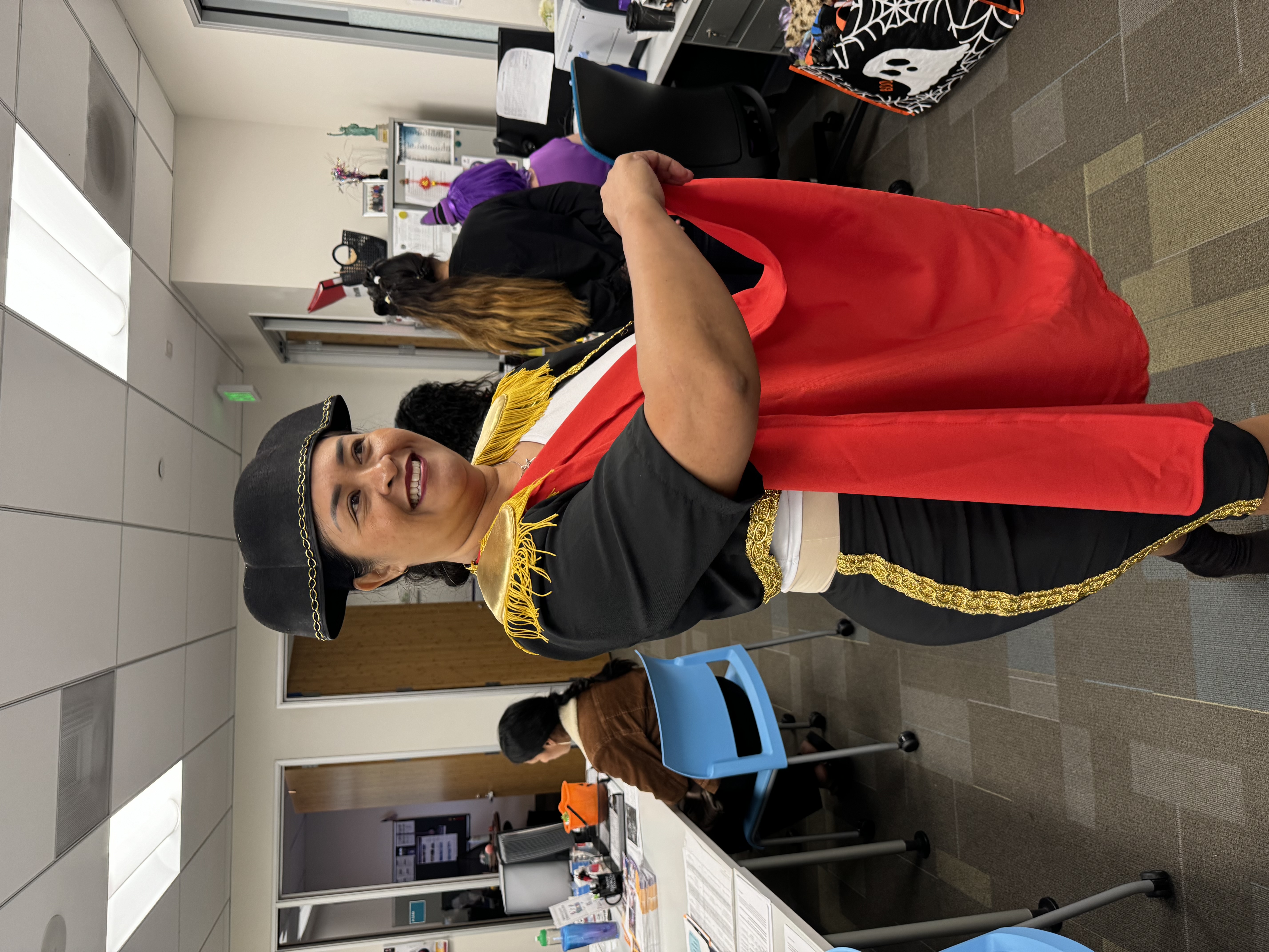 Students and employees dress up for Halloween.