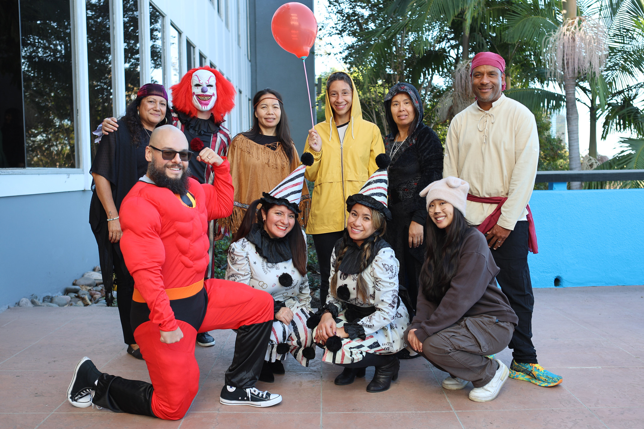 Students and employees dress up for Halloween.