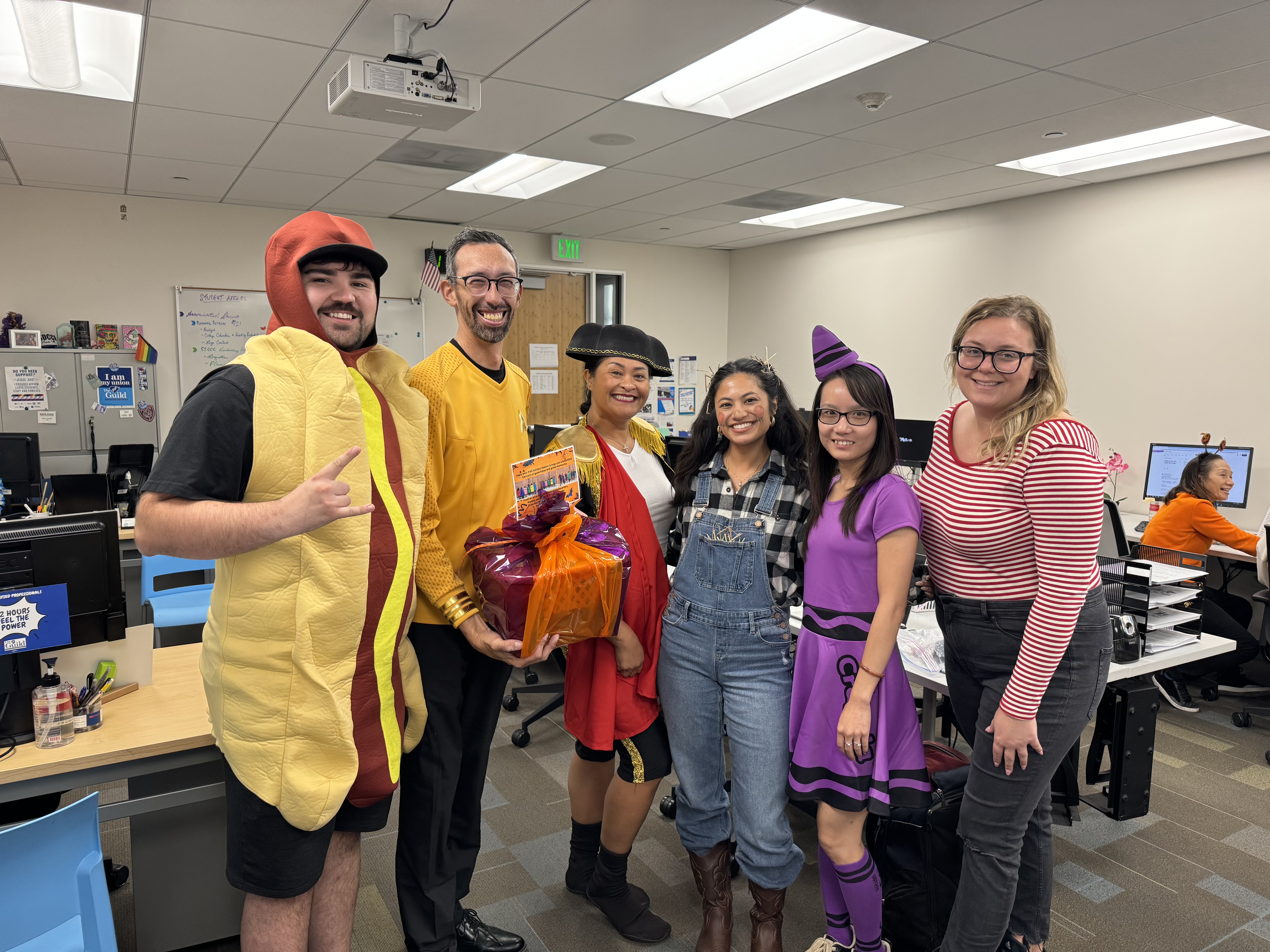 Students and employees dress up for Halloween.