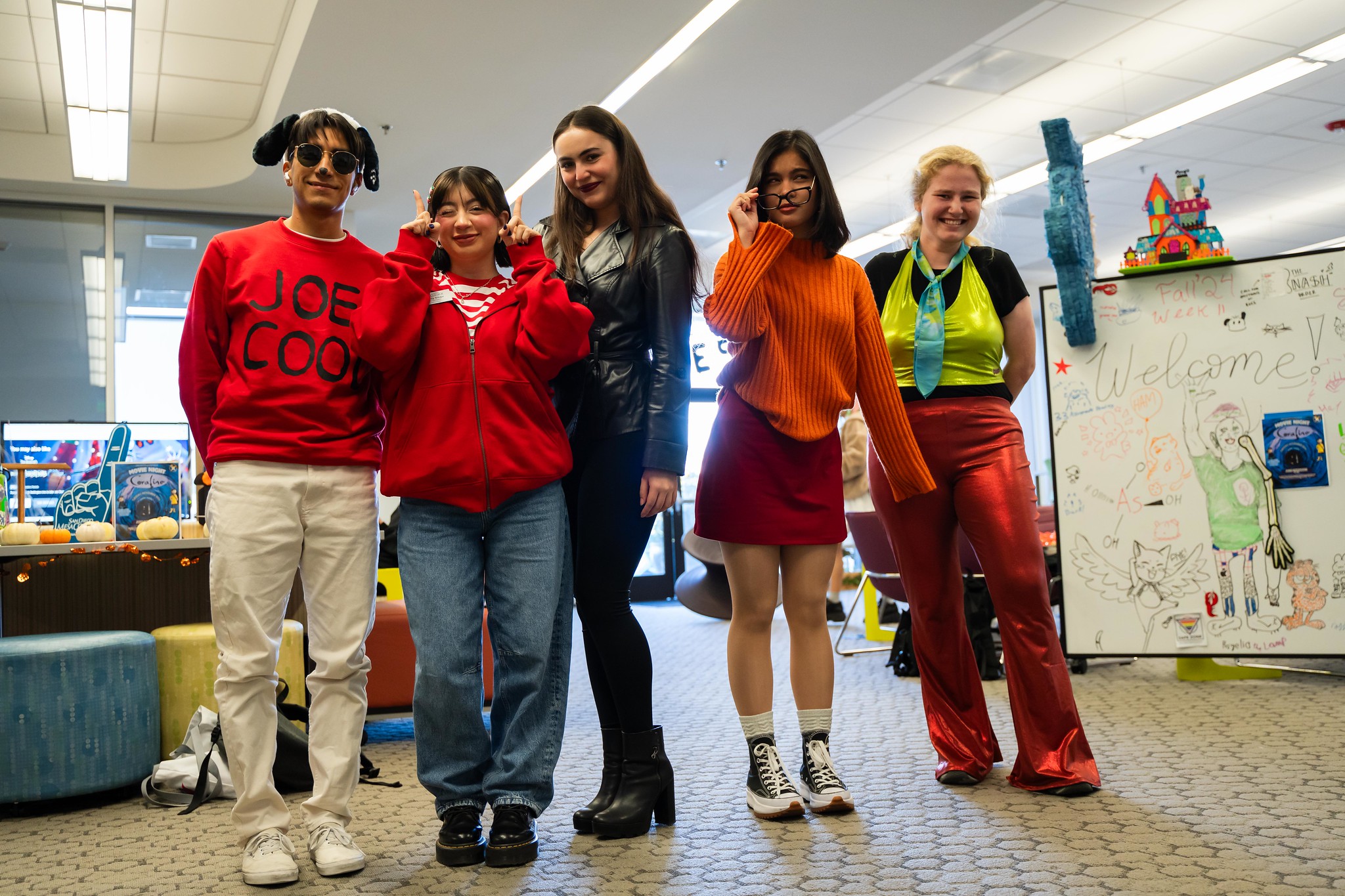 Students and employees dress up for Halloween.