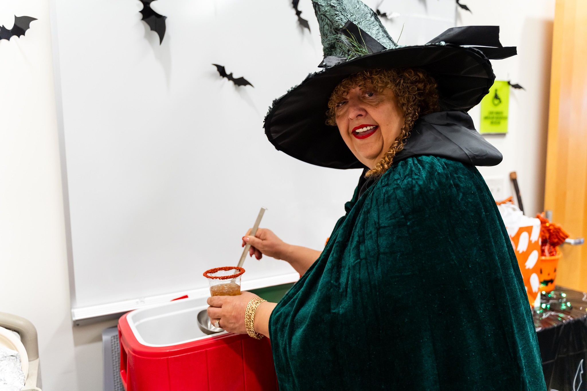 Students and employees dress up for Halloween.