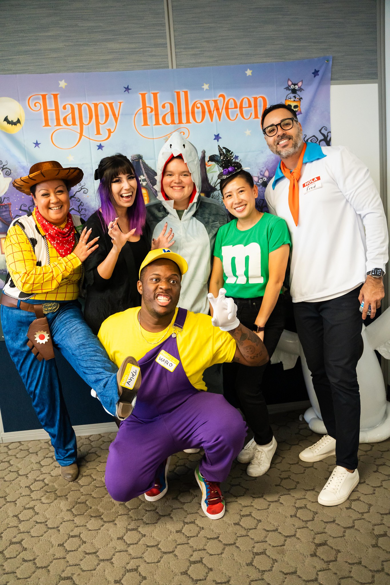Students and employees dress up for Halloween.
