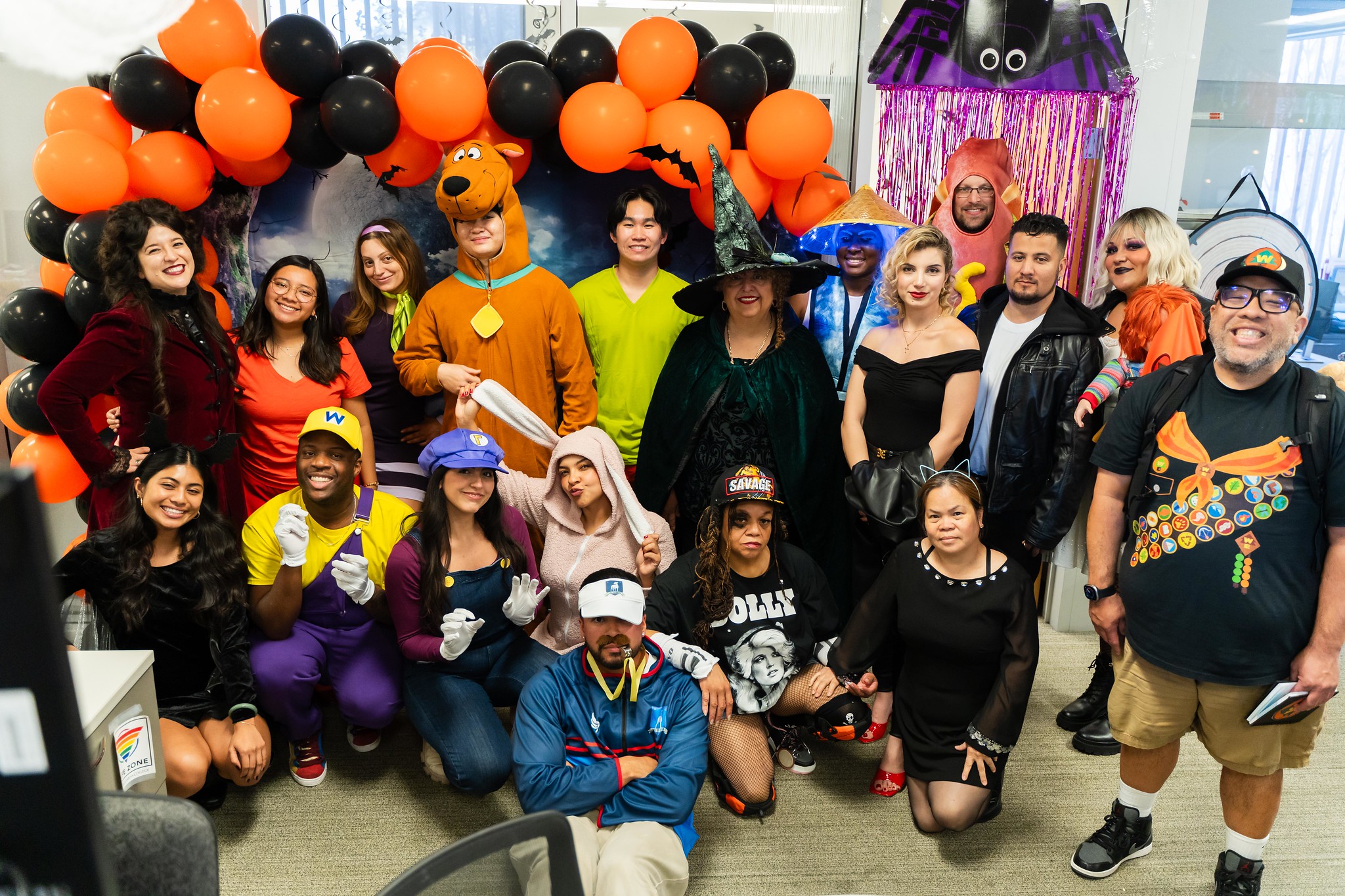 Students and employees dress up for Halloween.