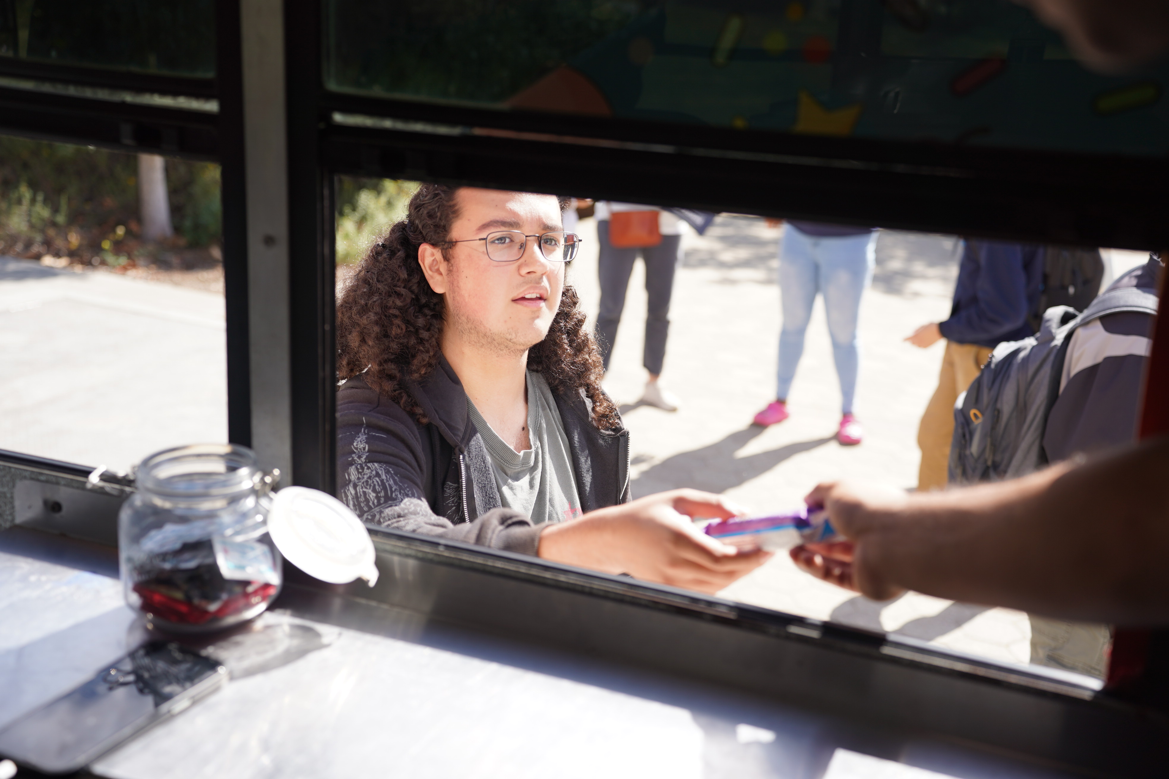 Dilly's Ice Cream truck visited all four colleges to hand out free ice cream to students.