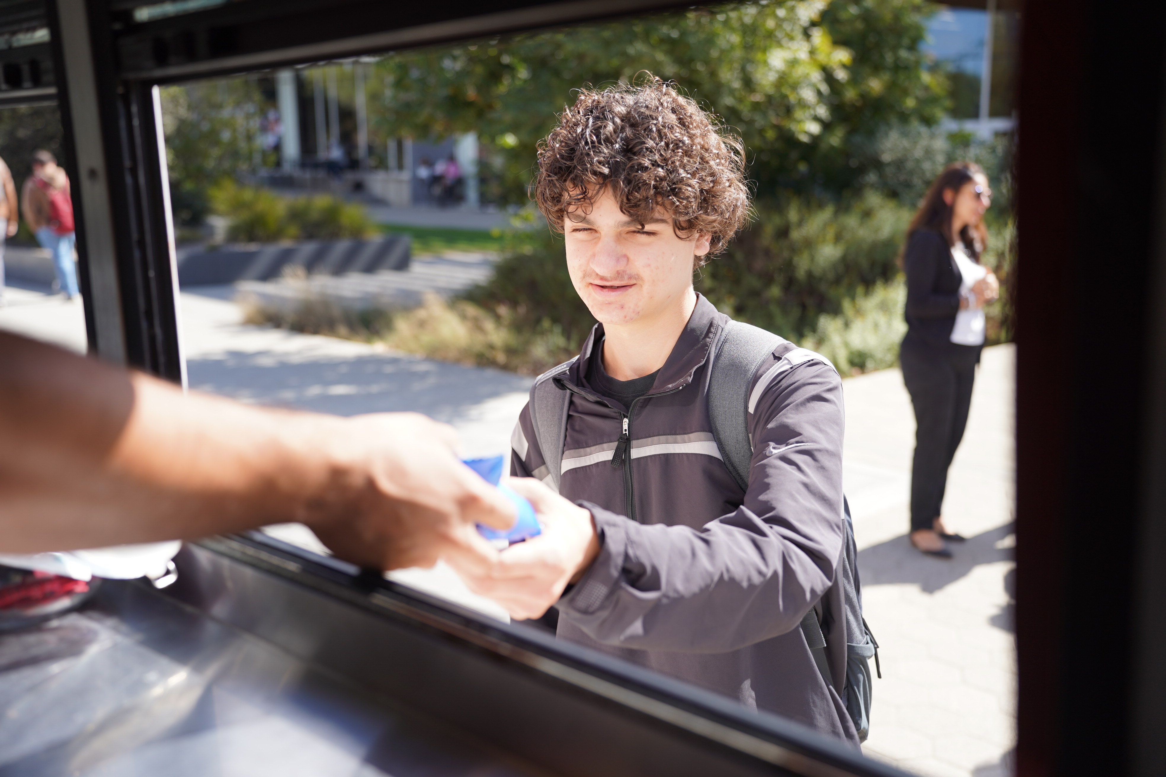 Dilly's Ice Cream truck visited all four colleges to hand out free ice cream to students.
