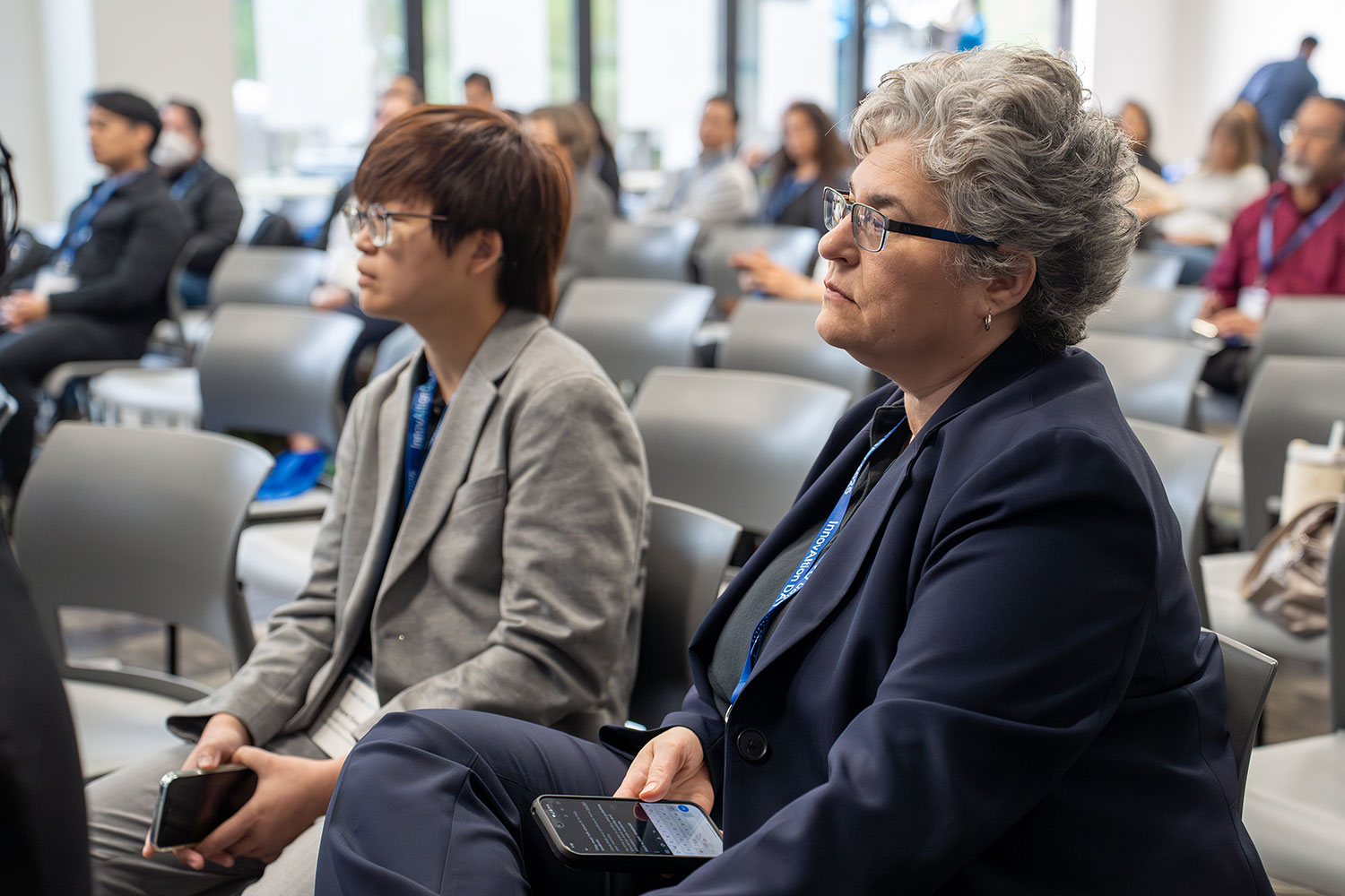 
Vice Chancellor Michelle Fischthal seated in the audience.
